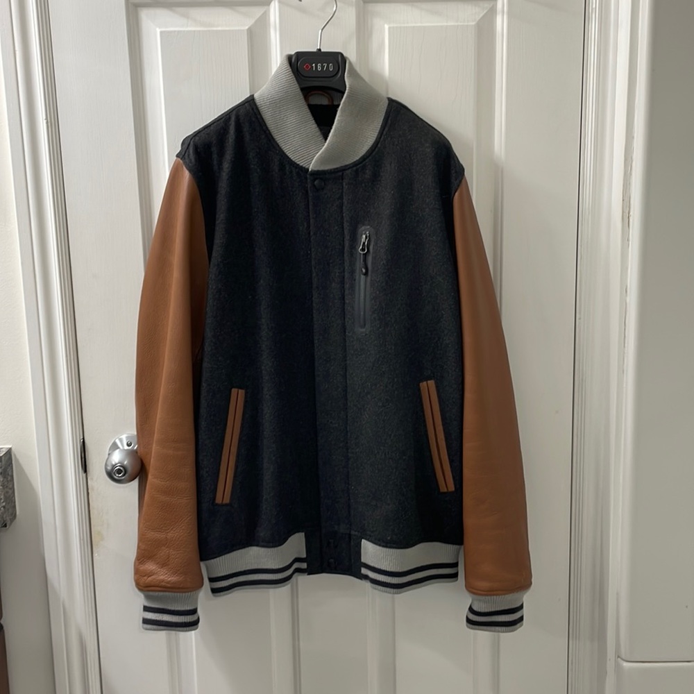 Nike Sportswear Destroyer Varsity Jacket Wool and Leather L